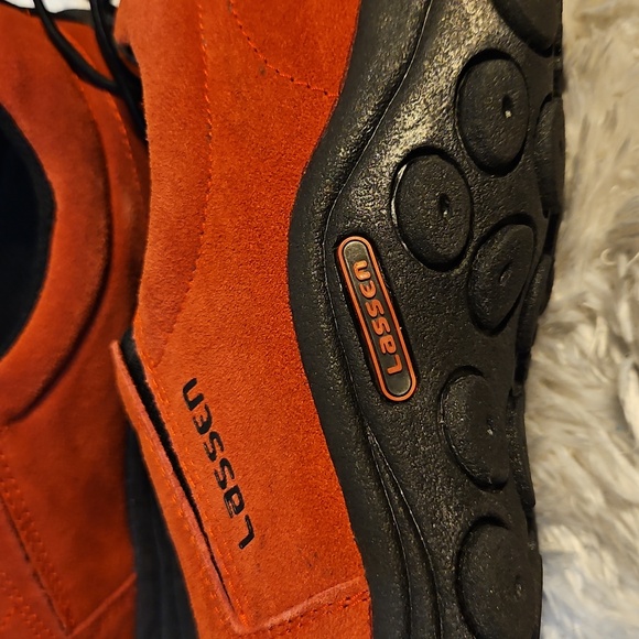 Lassen Red Suede Leather Slip On Comfort Casual Shoes Loafers,Size 9.5 - Picture 5 of 7